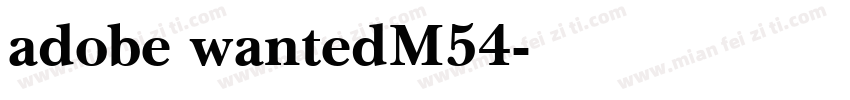 adobe wantedM54字体转换